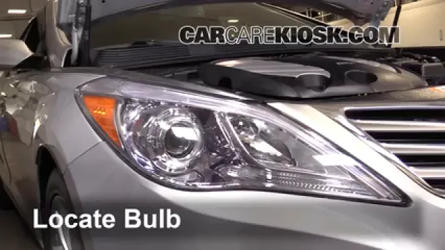 2014 Hyundai Azera Limited 3.3L V6 Éclairage Feux de croisement (remplacer l'ampoule)